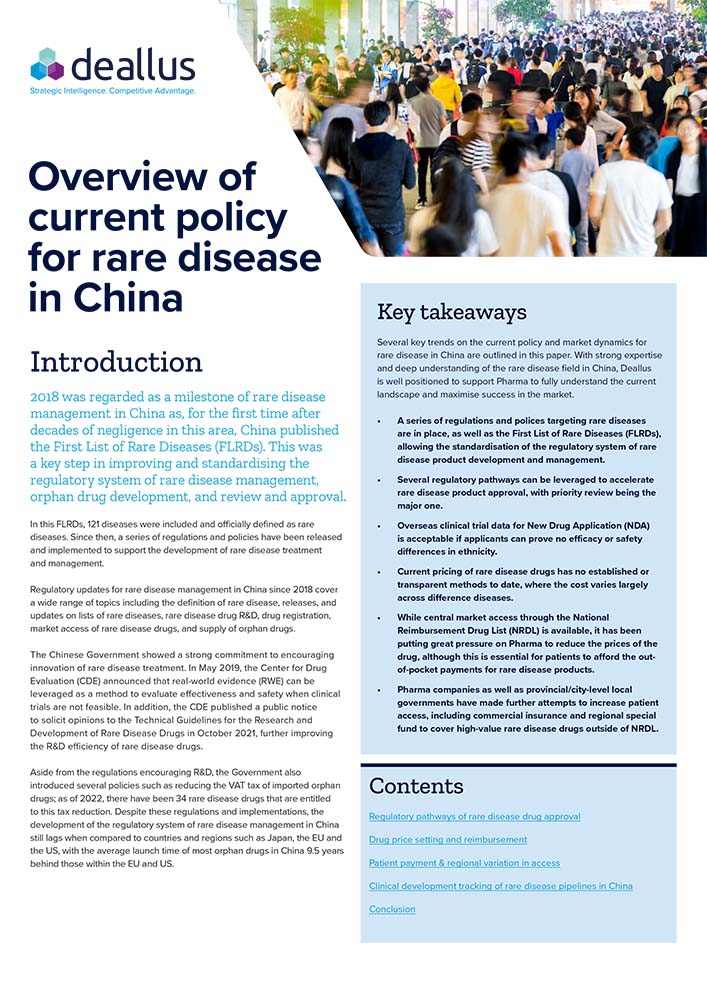 Whitepaper Overview of policies for rare diseases in China Feb 2023